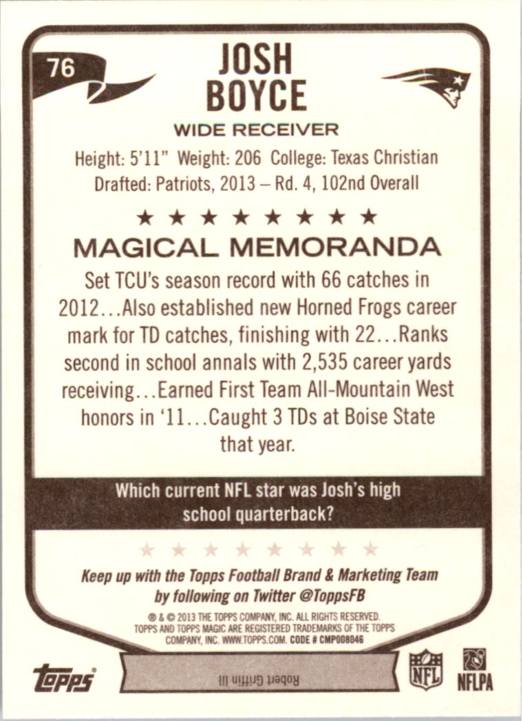 A6159- 2013 Topps Magic FB Card #s 1-207 +Rookies -You Pick- 15+ FREE US SHIP - Picture 131 of 347