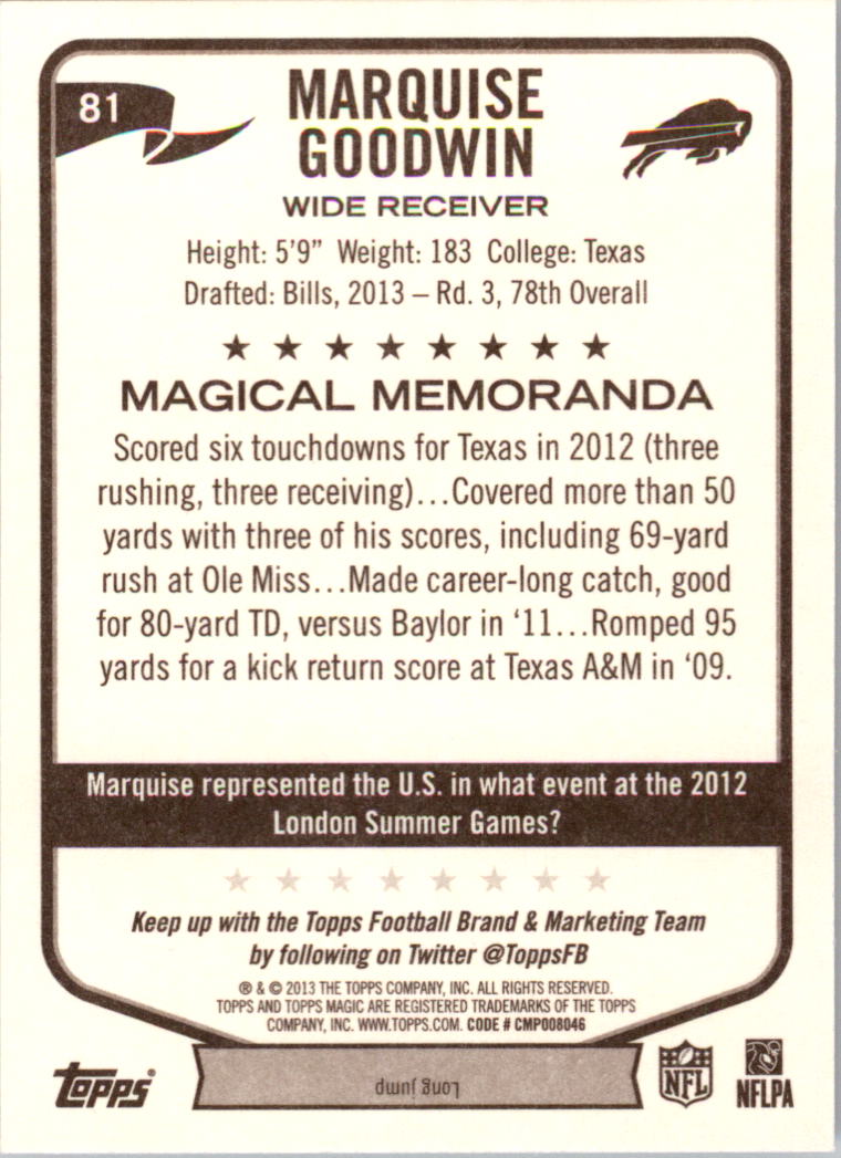 A6159- 2013 Topps Magic FB Card #s 1-207 +Rookies -You Pick- 15+ FREE US SHIP - Picture 137 of 347