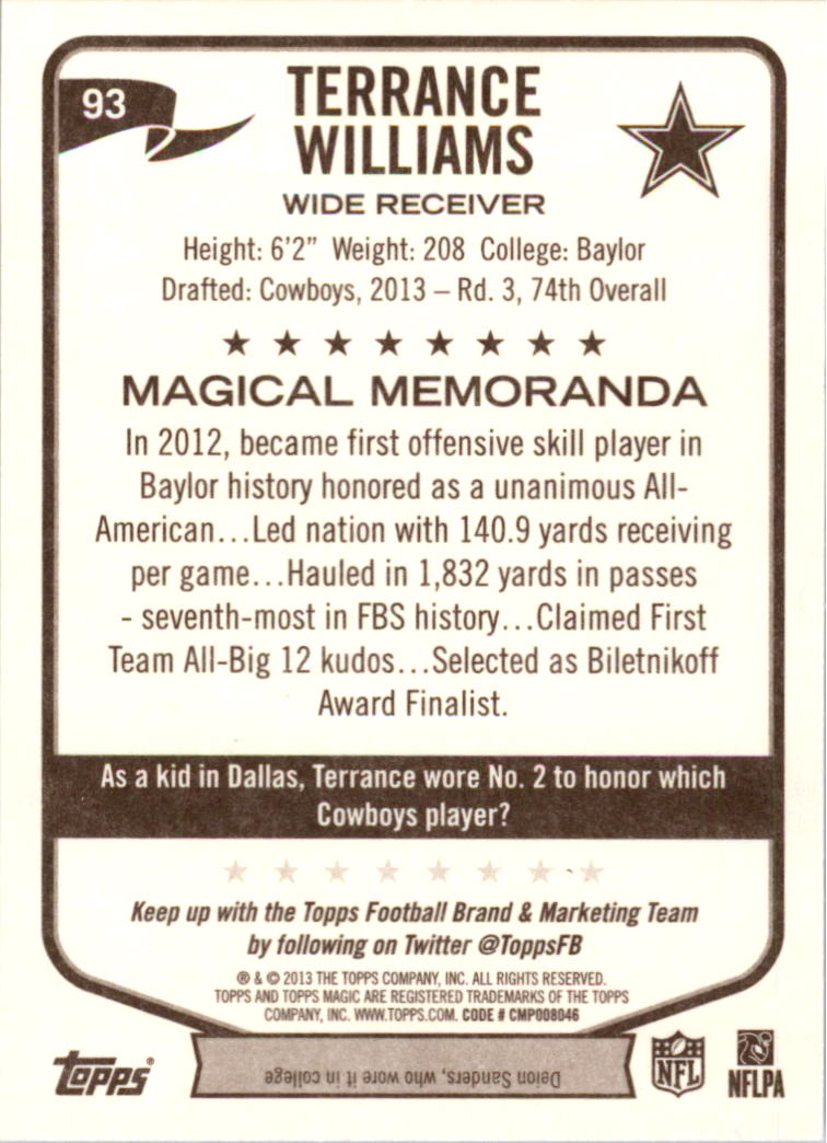 A6159- 2013 Topps Magic FB Card #s 1-207 +Rookies -You Pick- 15+ FREE US SHIP - Picture 157 of 347
