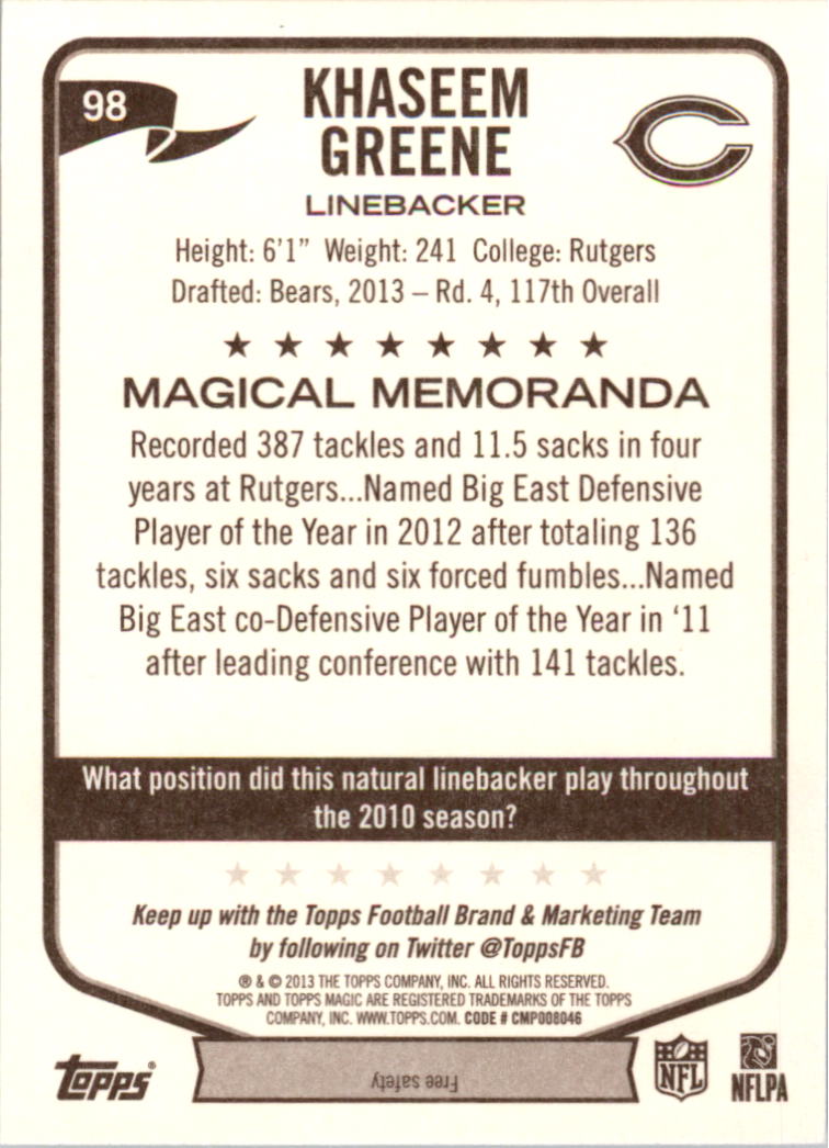 A6159- 2013 Topps Magic FB Card #s 1-207 +Rookies -You Pick- 15+ FREE US SHIP - Picture 167 of 347