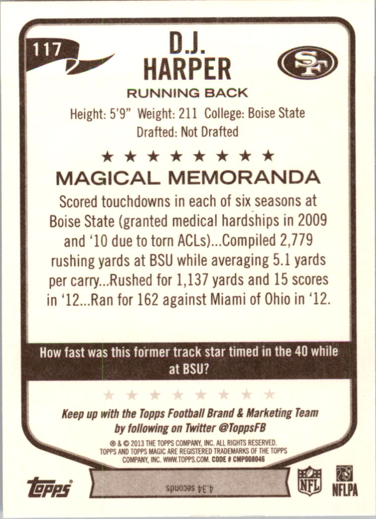 A6159- 2013 Topps Magic FB Card #s 1-207 +Rookies -You Pick- 15+ FREE US SHIP - Picture 197 of 347