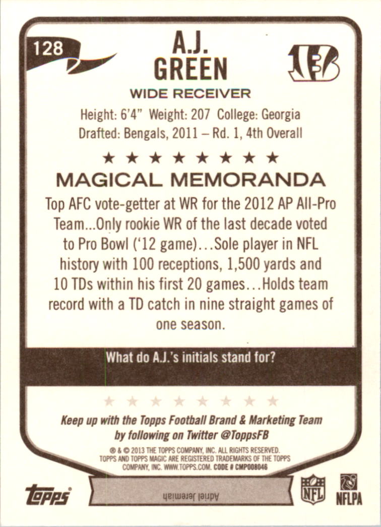 A6159- 2013 Topps Magic FB Card #s 1-207 +Rookies -You Pick- 15+ FREE US SHIP - Picture 215 of 347