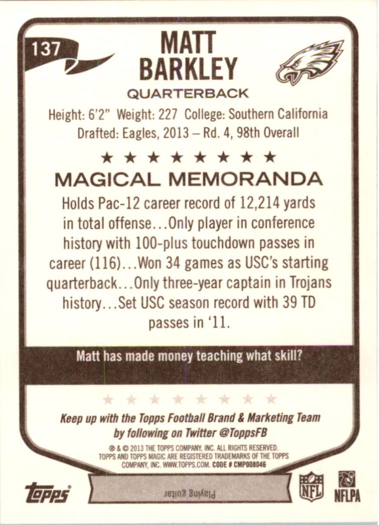 A6159- 2013 Topps Magic FB Card #s 1-207 +Rookies -You Pick- 15+ FREE US SHIP - Picture 227 of 347