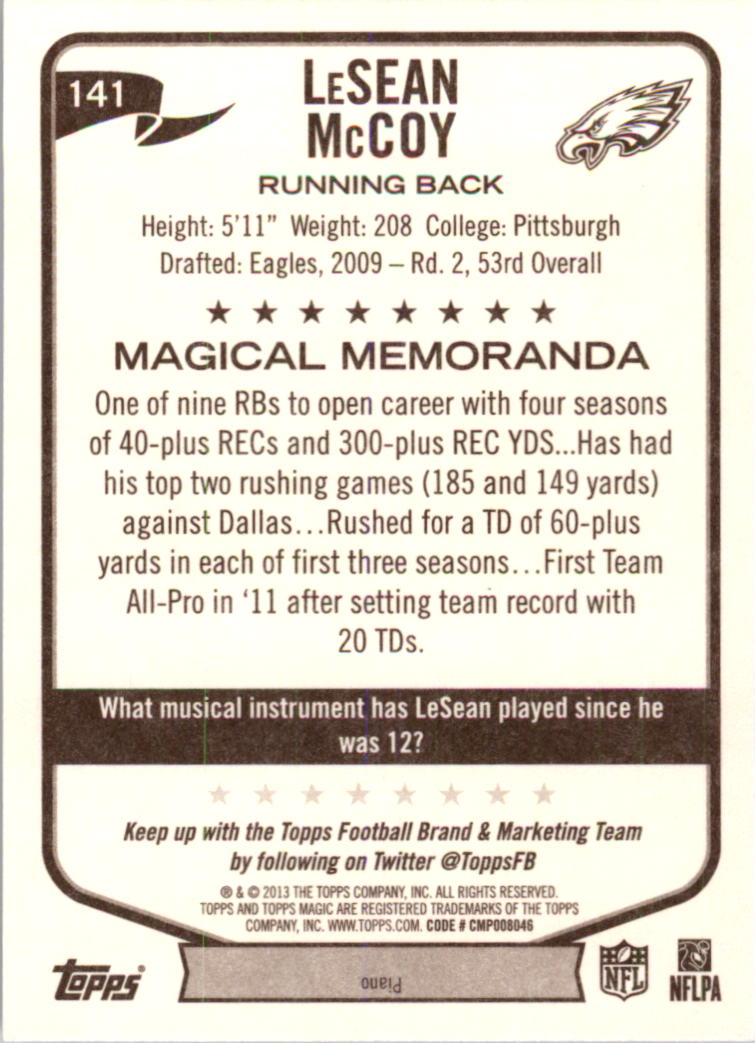 A6159- 2013 Topps Magic FB Card #s 1-207 +Rookies -You Pick- 15+ FREE US SHIP - Picture 233 of 347