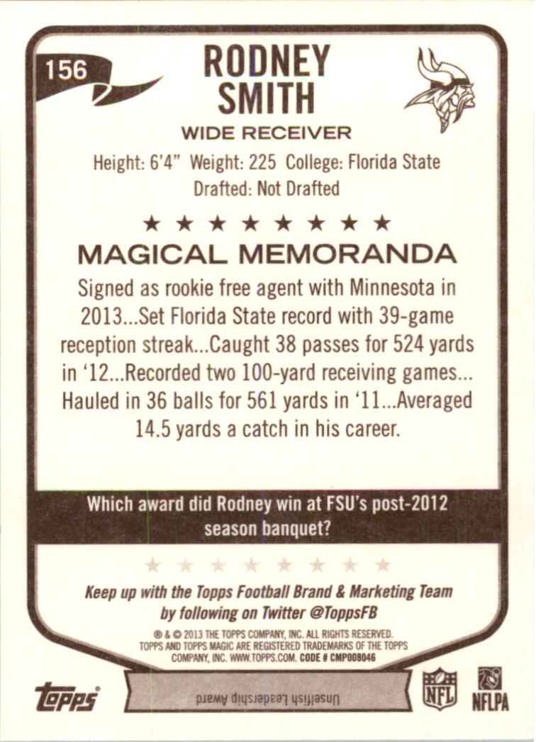 A6159- 2013 Topps Magic FB Card #s 1-207 +Rookies -You Pick- 15+ FREE US SHIP - Picture 257 of 347
