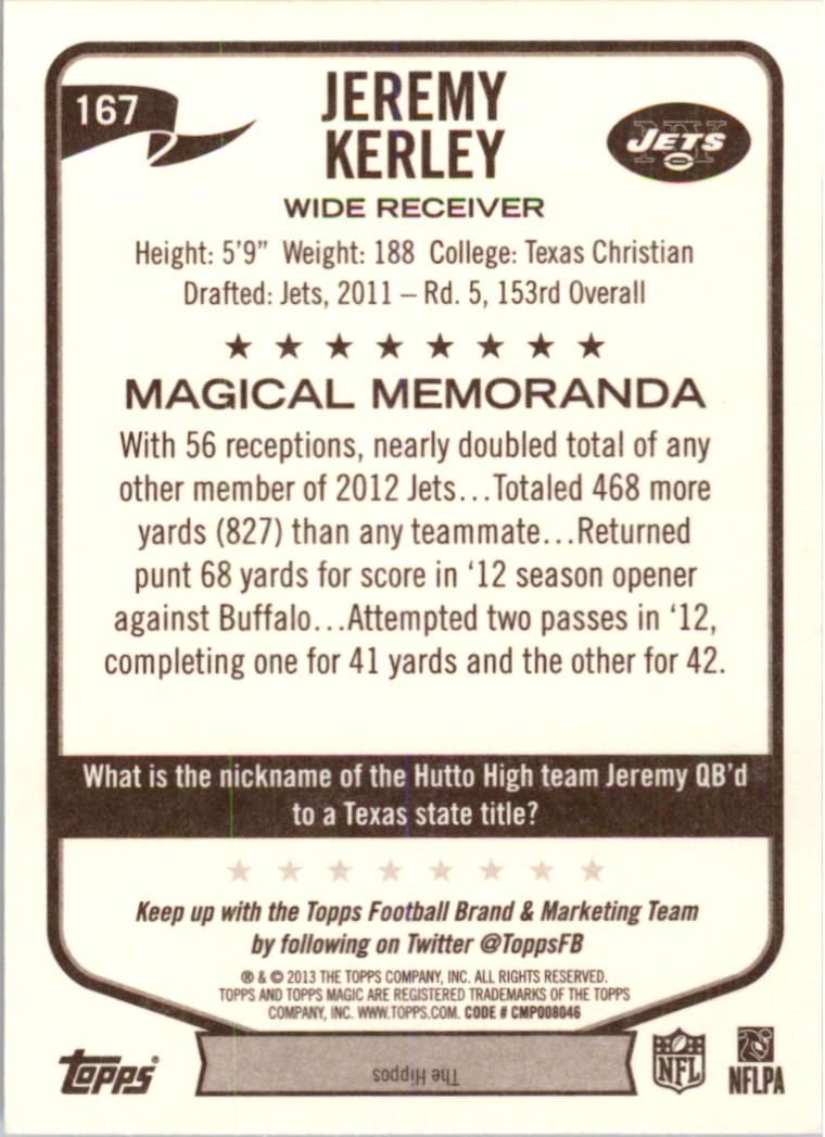 A6159- 2013 Topps Magic FB Card #s 1-207 +Rookies -You Pick- 15+ FREE US SHIP - Picture 273 of 347