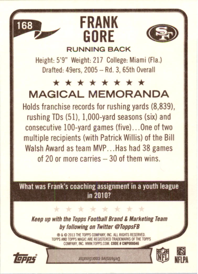 A6159- 2013 Topps Magic FB Card #s 1-207 +Rookies -You Pick- 15+ FREE US SHIP - Picture 275 of 347
