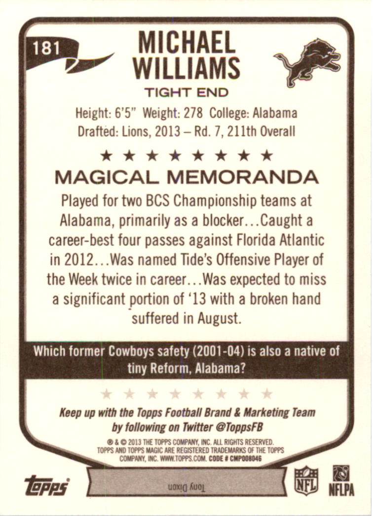 A6159- 2013 Topps Magic FB Card #s 1-207 +Rookies -You Pick- 15+ FREE US SHIP - Picture 299 of 347
