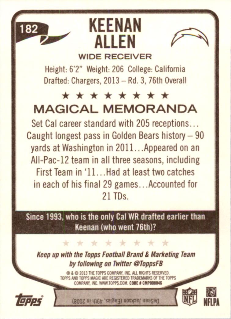 A6159- 2013 Topps Magic FB Card #s 1-207 +Rookies -You Pick- 15+ FREE US SHIP - Picture 301 of 347