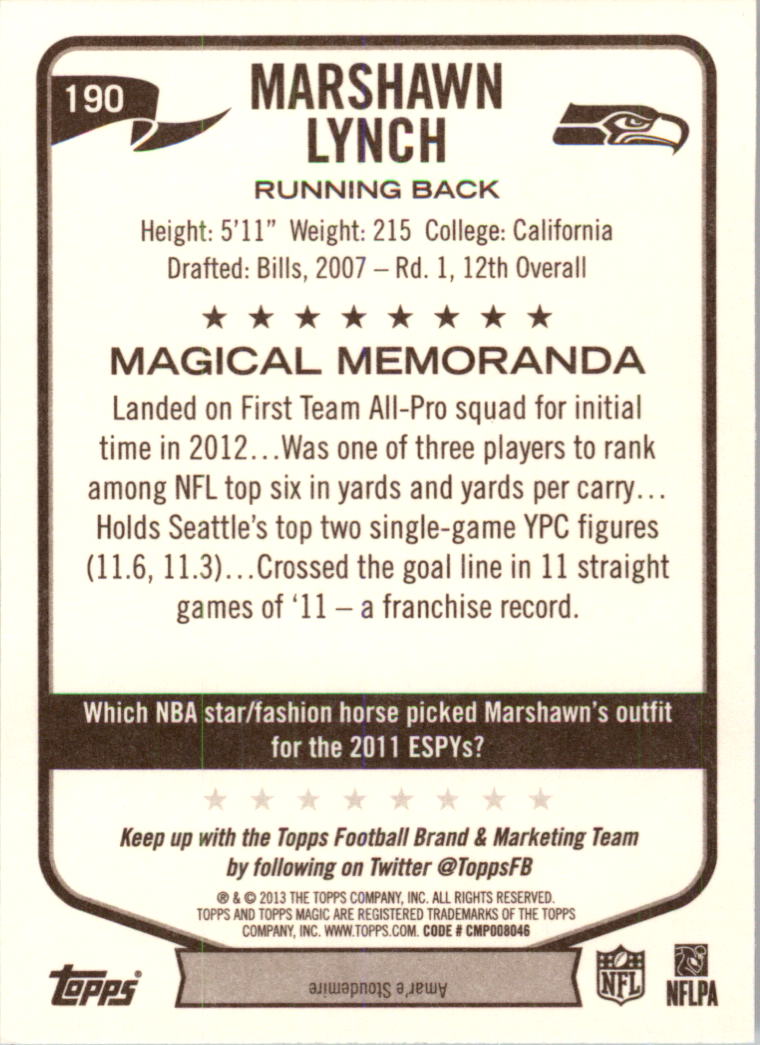 A6159- 2013 Topps Magic FB Card #s 1-207 +Rookies -You Pick- 15+ FREE US SHIP - Picture 317 of 347