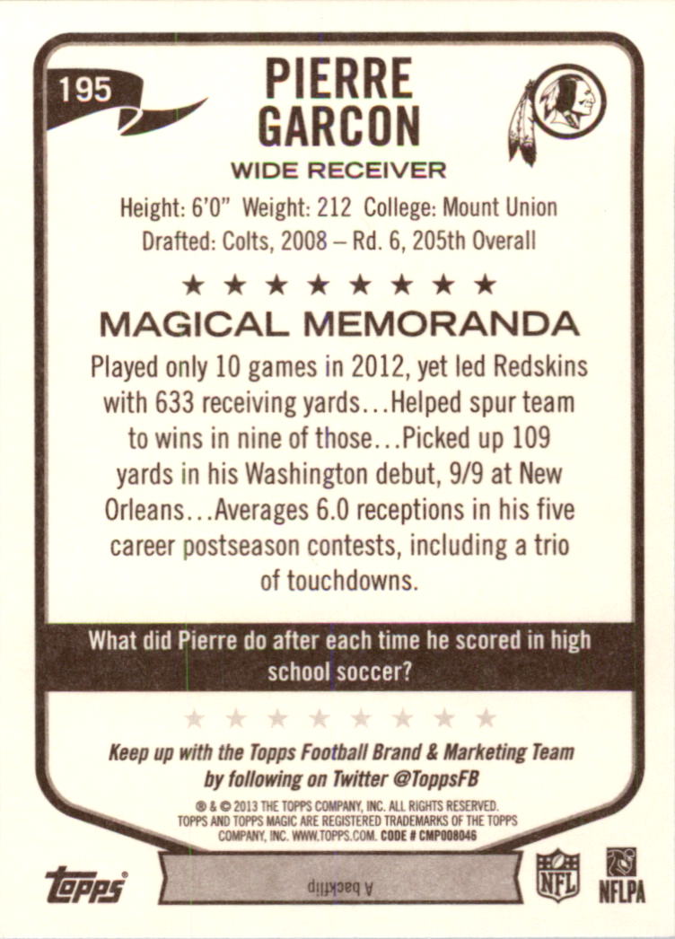 A6159- 2013 Topps Magic FB Card #s 1-207 +Rookies -You Pick- 15+ FREE US SHIP - Picture 325 of 347