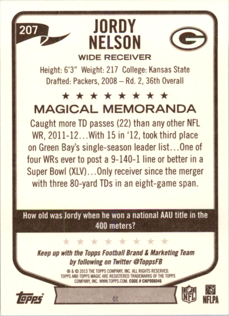 A6159- 2013 Topps Magic FB Card #s 1-207 +Rookies -You Pick- 15+ FREE US SHIP - Picture 347 of 347