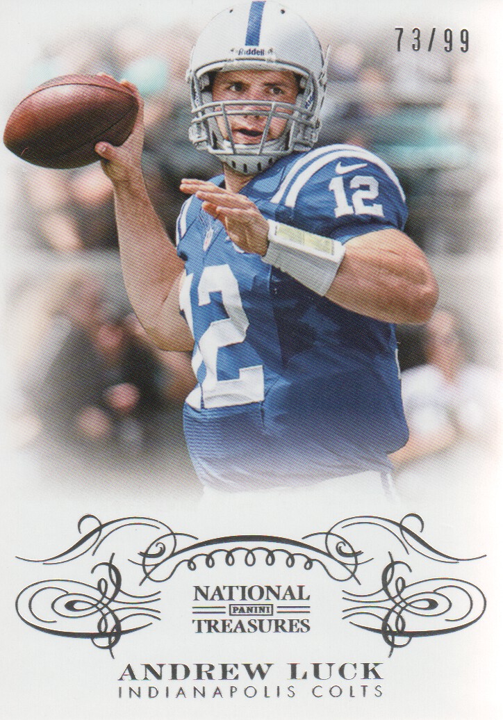 2014 Absolute Spectrum Silver Colts Football Card #85 Andrew Luck /99