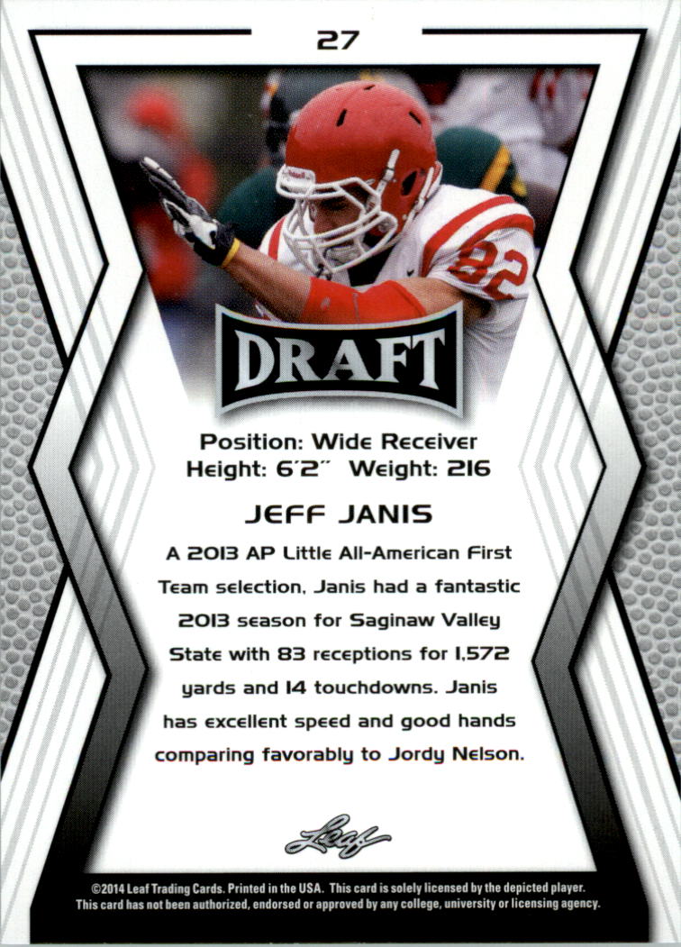 A9721- 2014 Leaf Draft FB Card #s 1-100 +Inserts -You Pick- 15+ FREE US SHIP - Picture 53 of 293