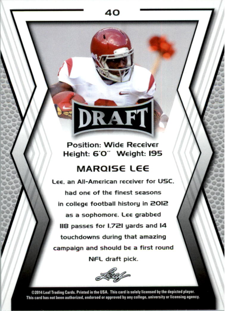 A9721- 2014 Leaf Draft FB Card #s 1-100 +Inserts -You Pick- 15+ FREE US SHIP - Picture 77 of 293