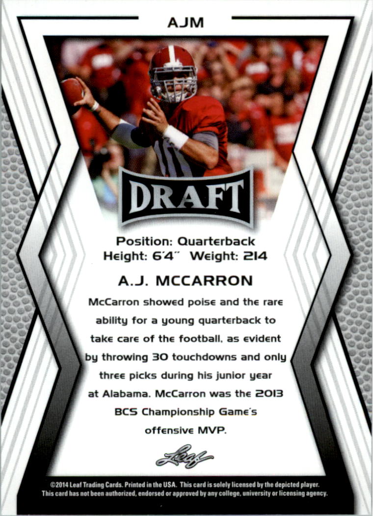 A9721- 2014 Leaf Draft FB Card #s 1-100 +Inserts -You Pick- 15+ FREE US SHIP - Picture 169 of 293