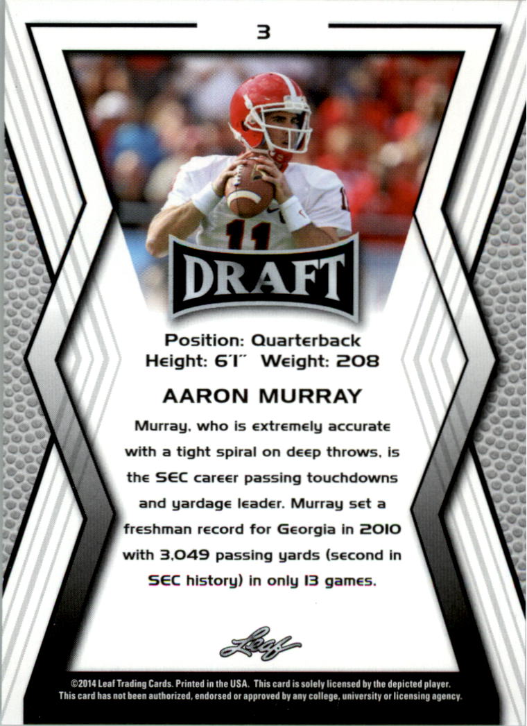 A9721- 2014 Leaf Draft FB Card #s 1-100 +Inserts -You Pick- 15+ FREE US SHIP - Picture 183 of 293