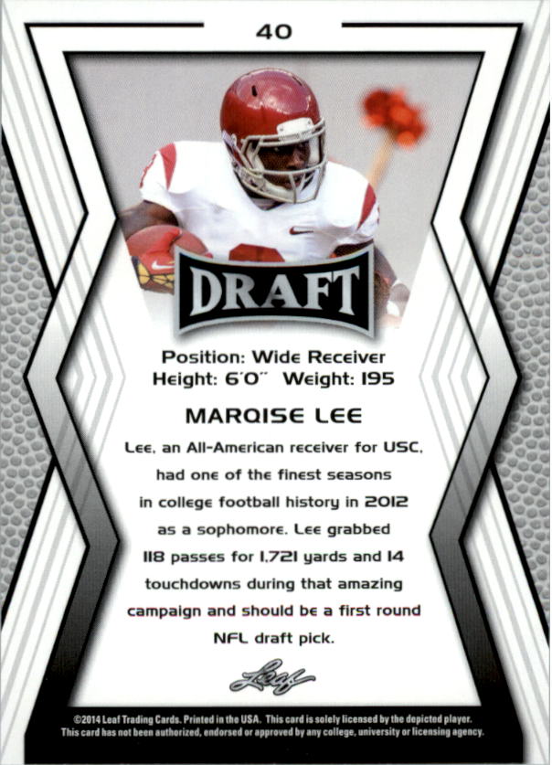 A9721- 2014 Leaf Draft FB Card #s 1-100 +Inserts -You Pick- 15+ FREE US SHIP - Picture 229 of 293