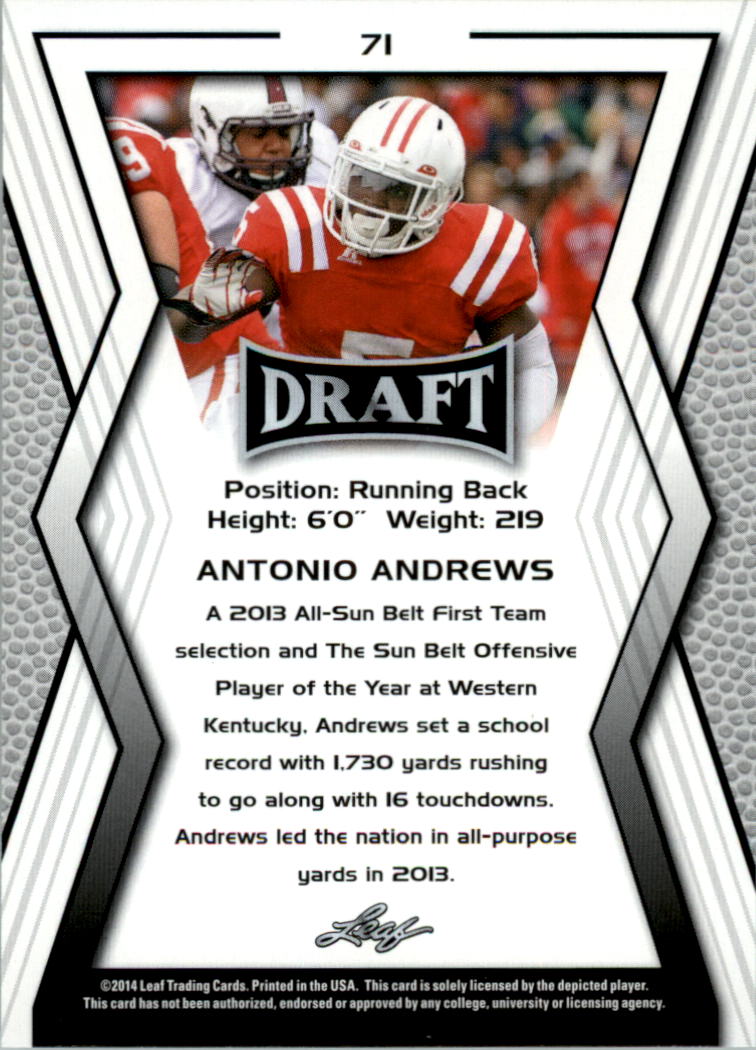 A9721- 2014 Leaf Draft FB Card #s 1-100 +Inserts -You Pick- 15+ FREE US SHIP - Picture 265 of 293