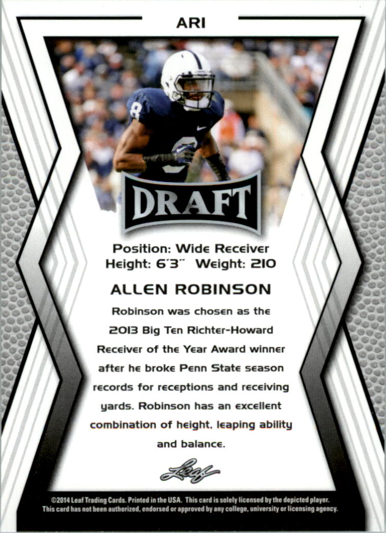 A9721- 2014 Leaf Draft FB Card #s 1-100 +Inserts -You Pick- 15+ FREE US SHIP - Picture 293 of 293