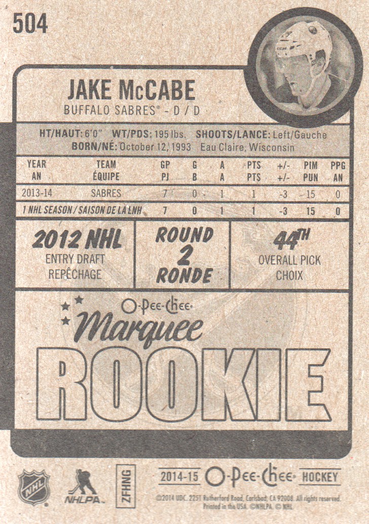 2014-15 O-Pee-Chee Hockey Rookie Card RC Singles - You Choose - Bild 6 von 92