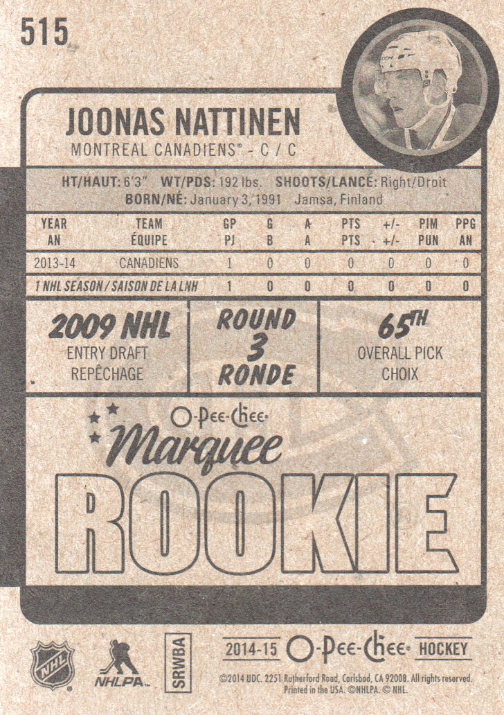 2014-15 O-Pee-Chee Hockey Rookie Card RC Singles - You Choose - Bild 26 von 92