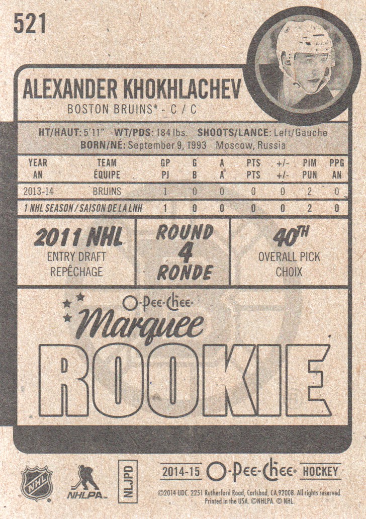 2014-15 O-Pee-Chee Hockey Rookie Card RC Singles - You Choose - Bild 38 von 92