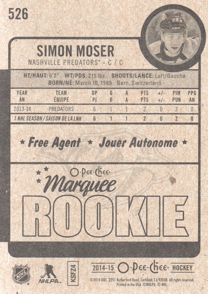 2014-15 O-Pee-Chee Hockey Rookie Card RC Singles - You Choose - Bild 48 von 92