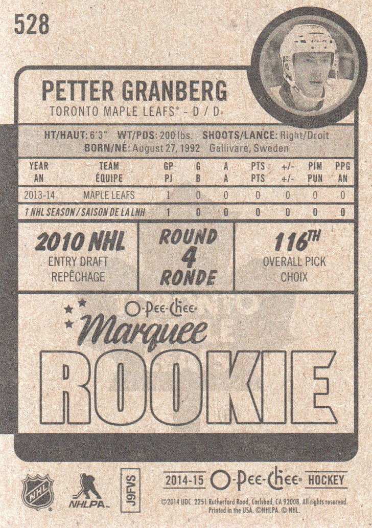 2014-15 O-Pee-Chee Hockey Rookie Card RC Singles - You Choose - Bild 52 von 92