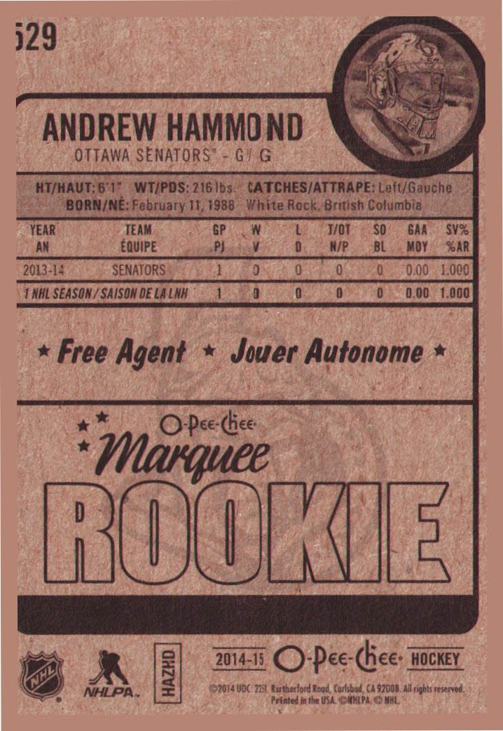 2014-15 O-Pee-Chee Hockey Rookie Card RC Singles - You Choose - Bild 54 von 92