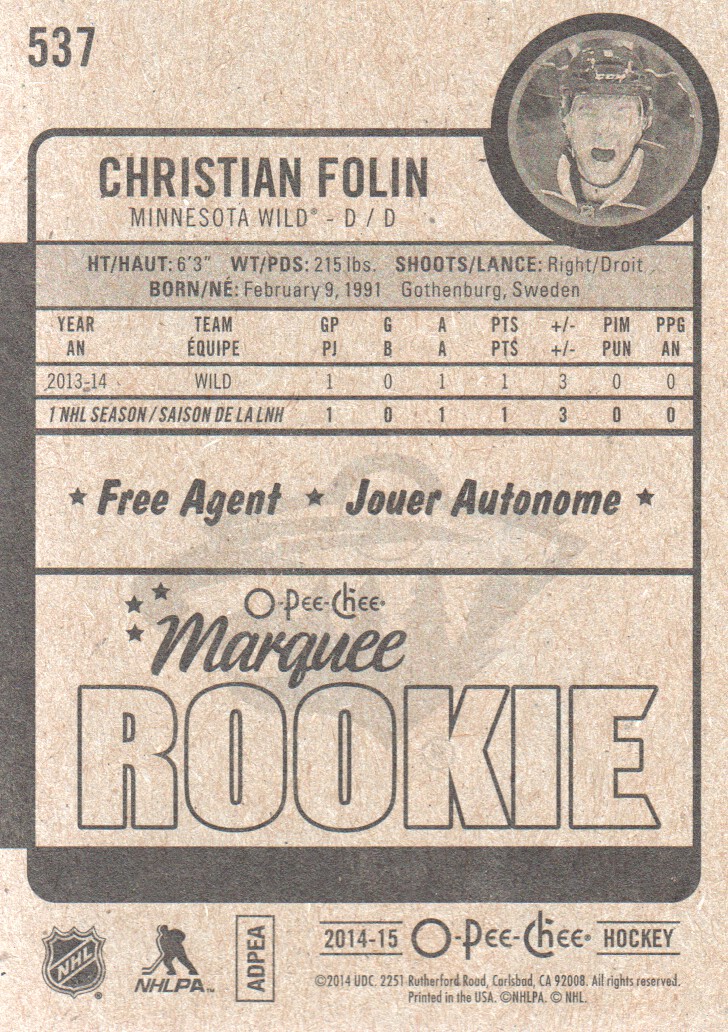 2014-15 O-Pee-Chee Hockey Rookie Card RC Singles - You Choose - Bild 68 von 92