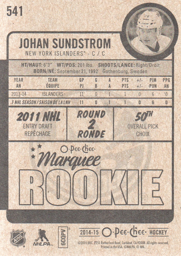 2014-15 O-Pee-Chee Hockey Rookie Card RC Singles - You Choose - Bild 76 von 92
