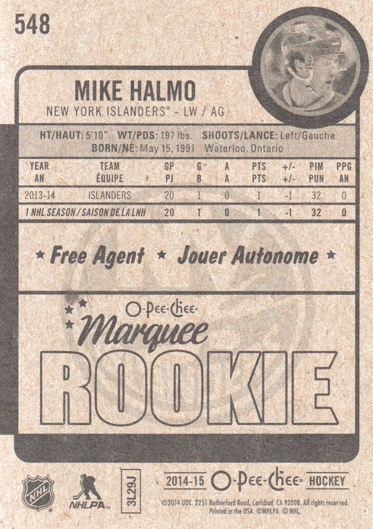 2014-15 O-Pee-Chee Hockey Rookie Card RC Singles - You Choose - Bild 88 von 92