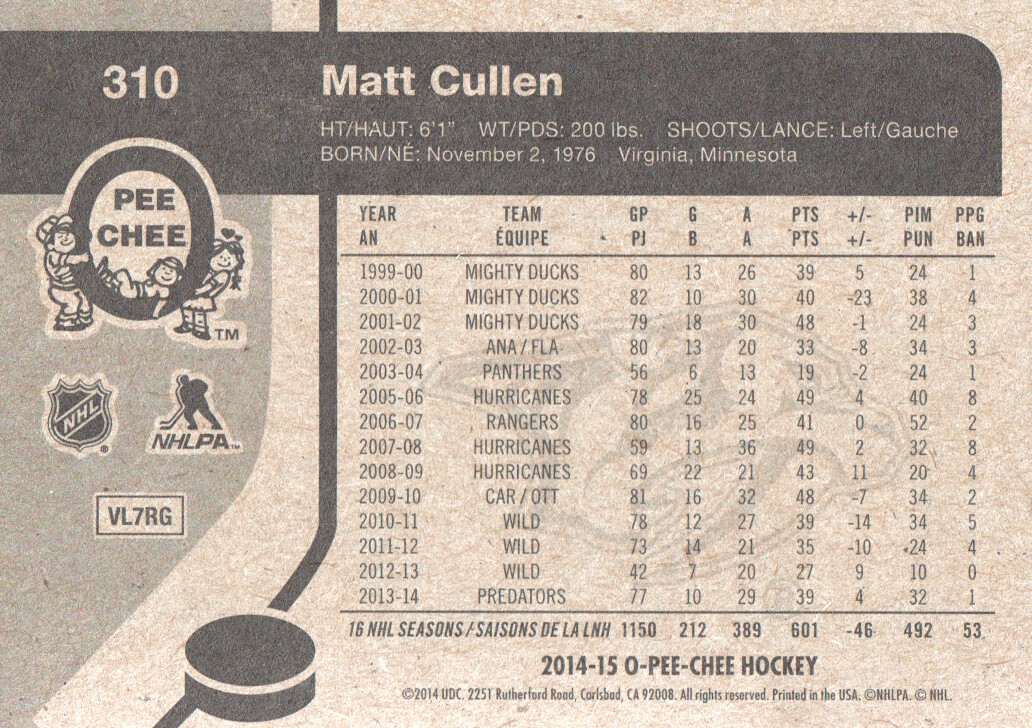 A4899- 2014-15 O-Pee-Chee Hk Retro Card #s 129-387 -You Pick- 15+ FREE US SHIP - Picture 327 of 447