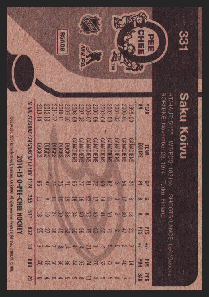 A4899- 2014-15 O-Pee-Chee Hk Retro Card #s 129-387 -You Pick- 15+ FREE US SHIP - Picture 365 of 447