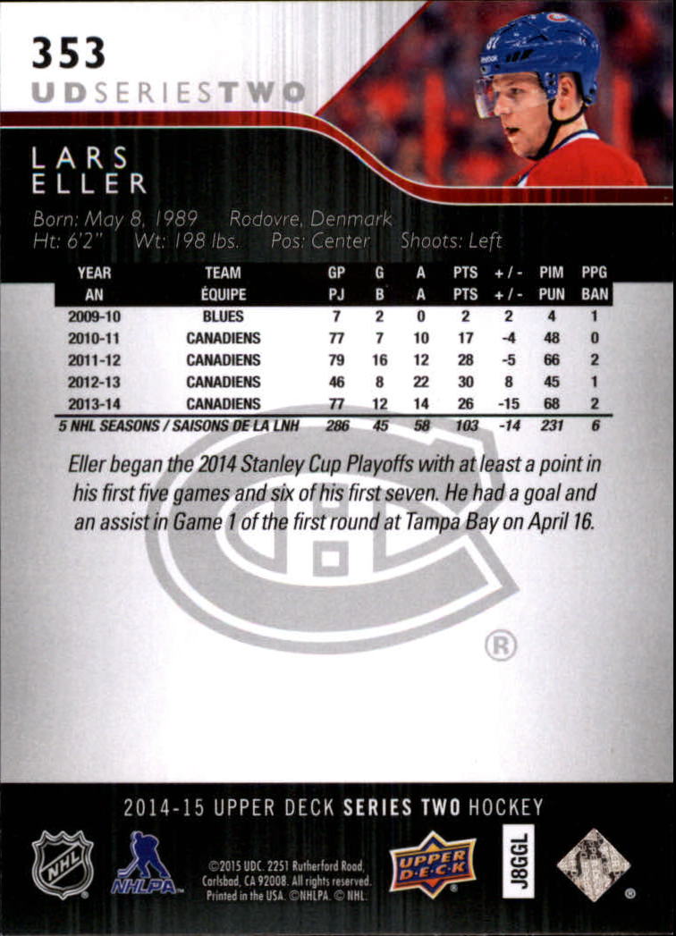 A6794- 2014-15 Upper Deck Hk #' S 251-500 + Rookies -du Pick- 15 + Gratis US - Bild 205 von 405
