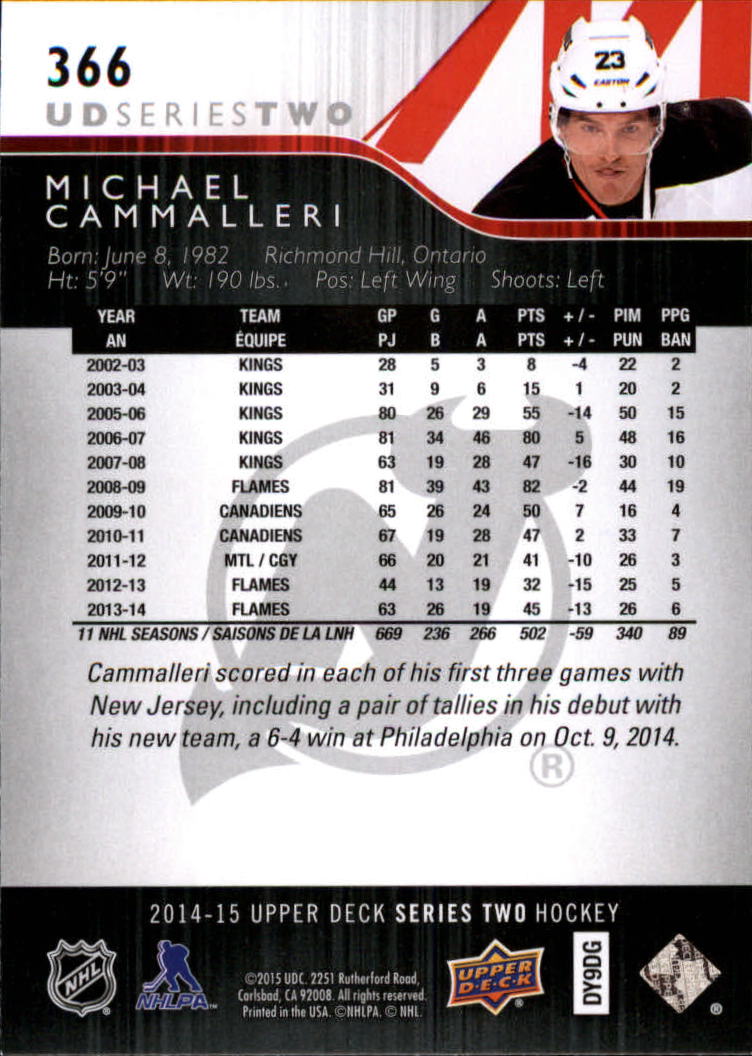 A6794- 2014-15 Upper Deck Hk #' S 251-500 + Rookies -du Pick- 15 + Gratis US - Bild 231 von 405