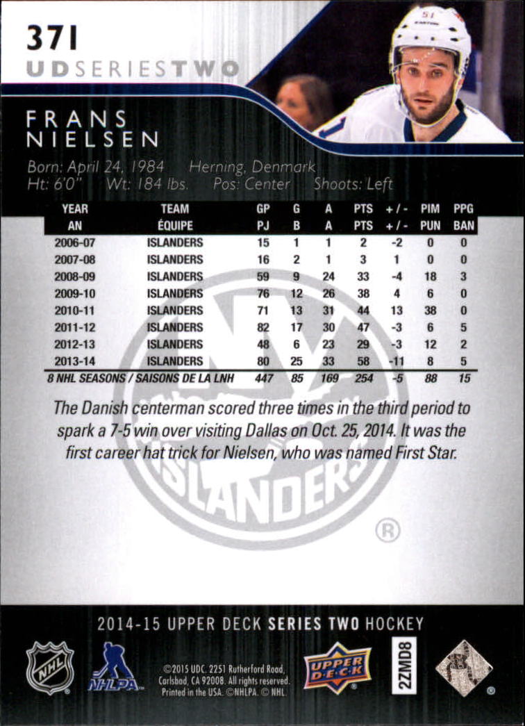 A6794- 2014-15 Upper Deck Hk #' S 251-500 + Rookies -du Pick- 15 + Gratis US - Bild 241 von 405