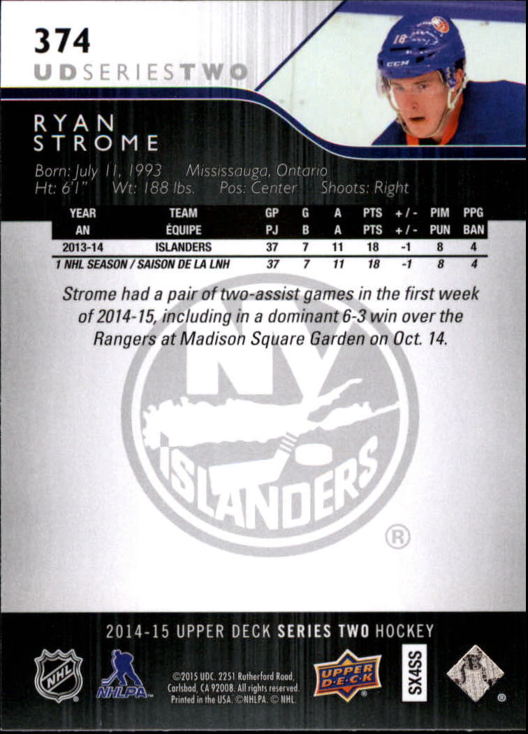 A6794- 2014-15 Upper Deck Hk #' S 251-500 + Rookies -du Pick- 15 + Gratis US - Bild 247 von 405