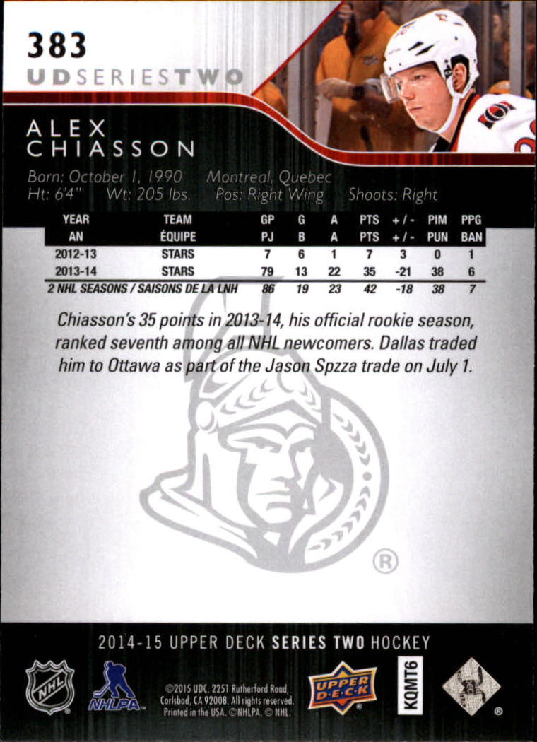 A6794- 2014-15 Upper Deck Hk #' S 251-500 + Rookies -du Pick- 15 + Gratis US - Bild 265 von 405
