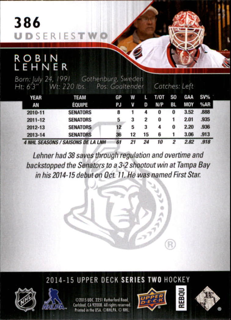 A6794- 2014-15 Upper Deck Hk #' S 251-500 + Rookies -du Pick- 15 + Gratis US - Bild 271 von 405