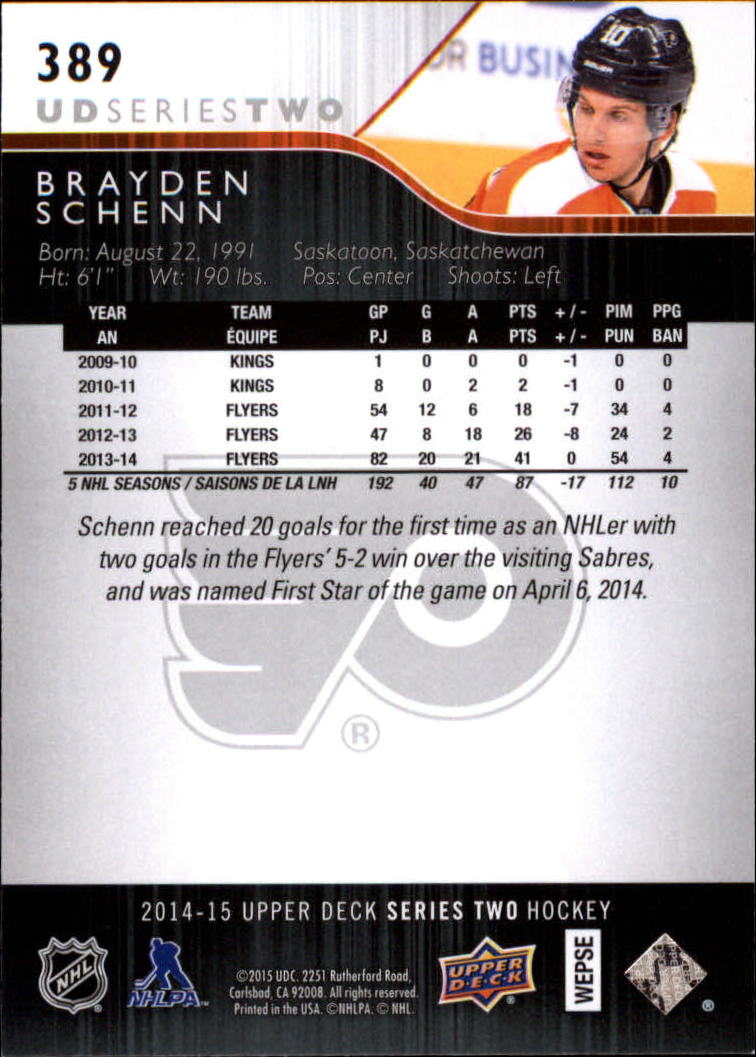 A6794- 2014-15 Upper Deck Hk #' S 251-500 + Rookies -du Pick- 15 + Gratis US - Bild 277 von 405