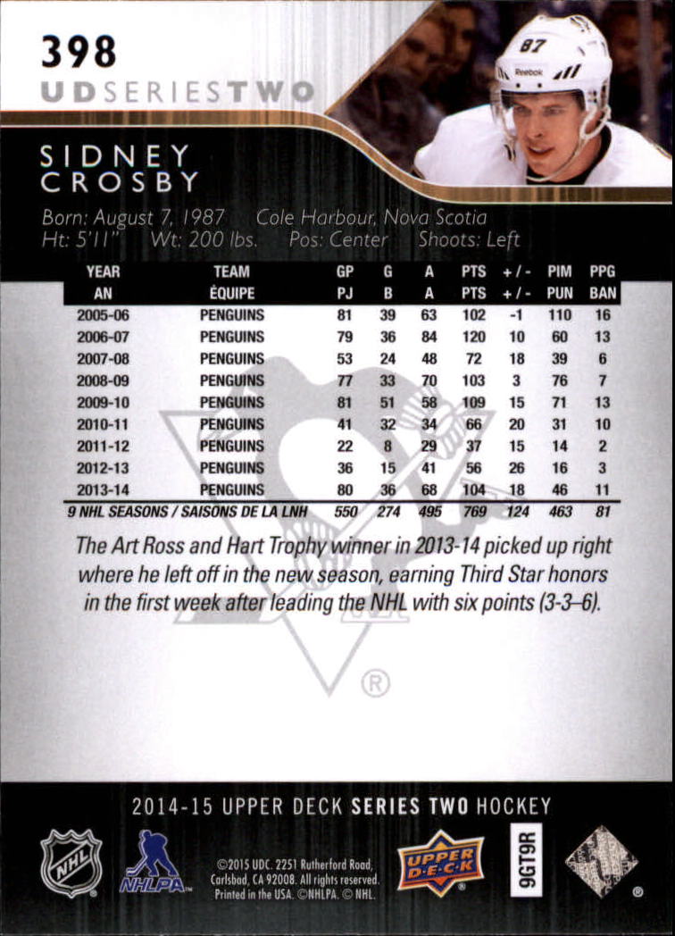 A6794- 2014-15 Upper Deck Hk #' S 251-500 + Rookies -du Pick- 15 + Gratis US - Bild 295 von 405