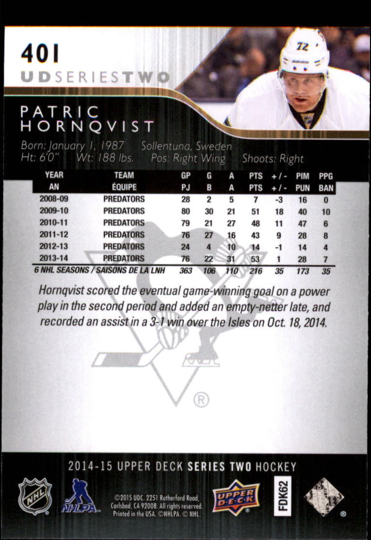 A6794- 2014-15 Upper Deck Hk #' S 251-500 + Rookies -du Pick- 15 + Gratis US - Bild 301 von 405