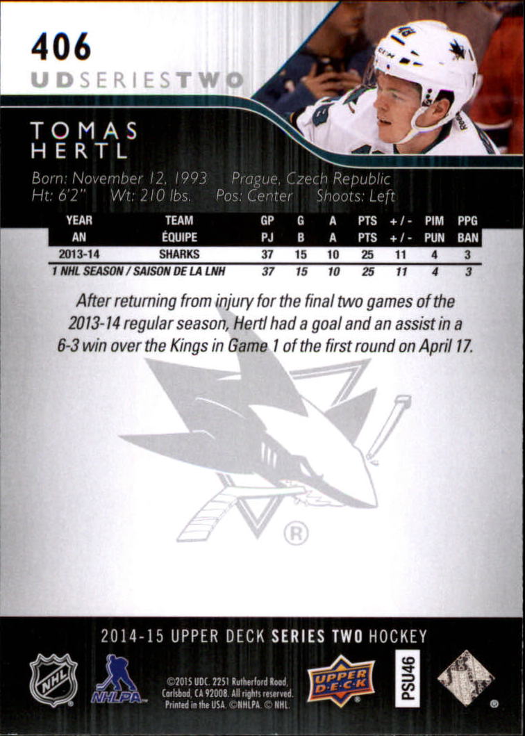 A6794- 2014-15 Upper Deck Hk #' S 251-500 + Rookies -du Pick- 15 + Gratis US - Bild 311 von 405