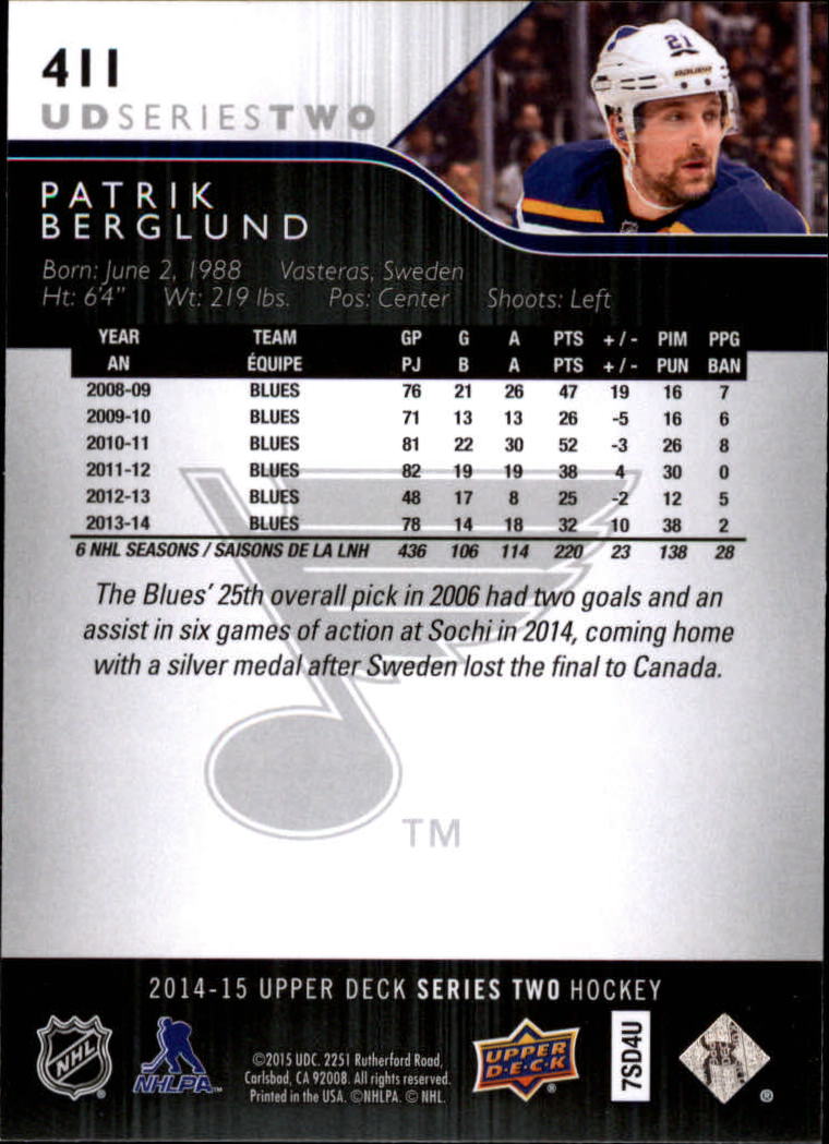 A6794- 2014-15 Upper Deck Hk #' S 251-500 + Rookies -du Pick- 15 + Gratis US - Bild 321 von 405