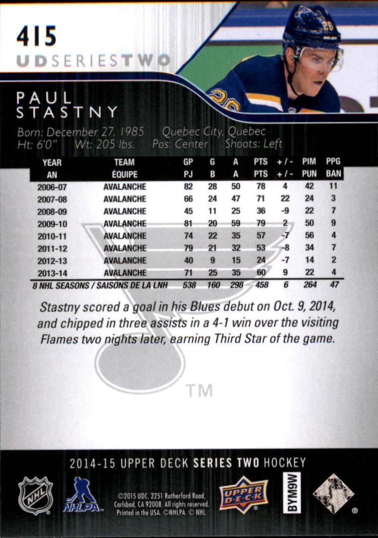 A6794- 2014-15 Upper Deck Hk #' S 251-500 + Rookies -du Pick- 15 + Gratis US - Bild 329 von 405