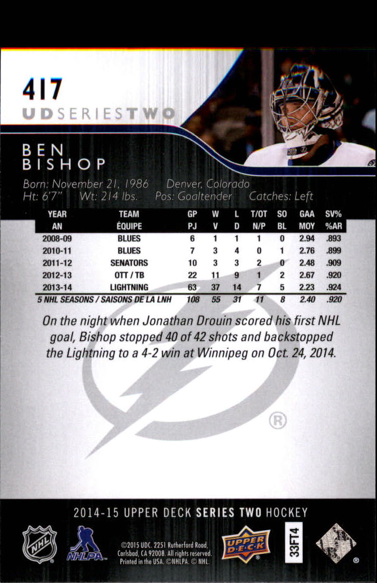 A6794- 2014-15 Upper Deck Hk #' S 251-500 + Rookies -du Pick- 15 + Gratis US - Bild 331 von 405