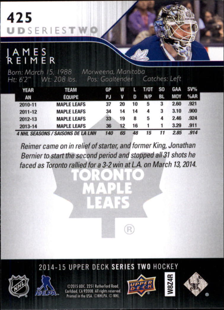 A6794- 2014-15 Upper Deck Hk #' S 251-500 + Rookies -du Pick- 15 + Gratis US - Bild 346 von 405