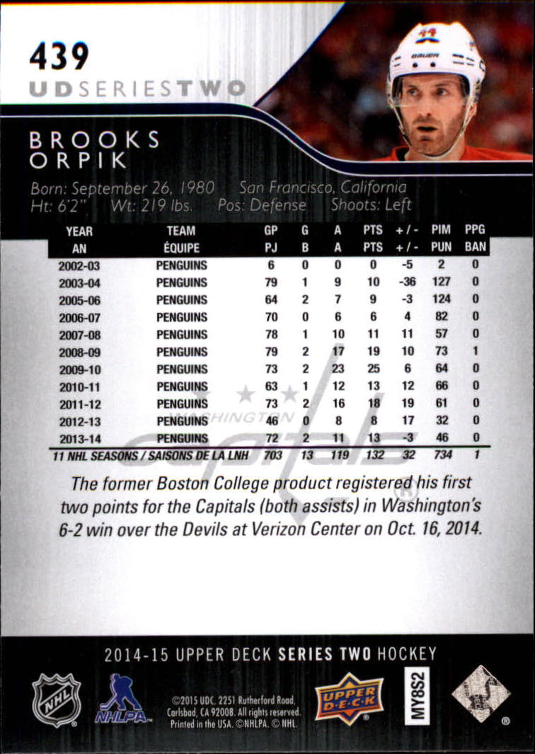 A6794- 2014-15 Upper Deck Hk #' S 251-500 + Rookies -du Pick- 15 + Gratis US - Bild 374 von 405